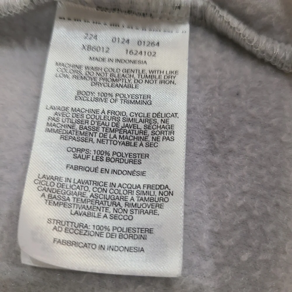 Columbia Kids Light Gray Gray Zip-Up Fleece Jacket Youth Size 8